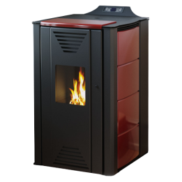 THERMOFLUX kamin na pelet INTERIO 25kW crveni